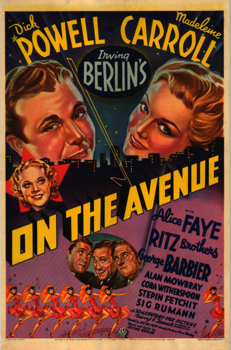 Poster, On the A venue with Dick Powell