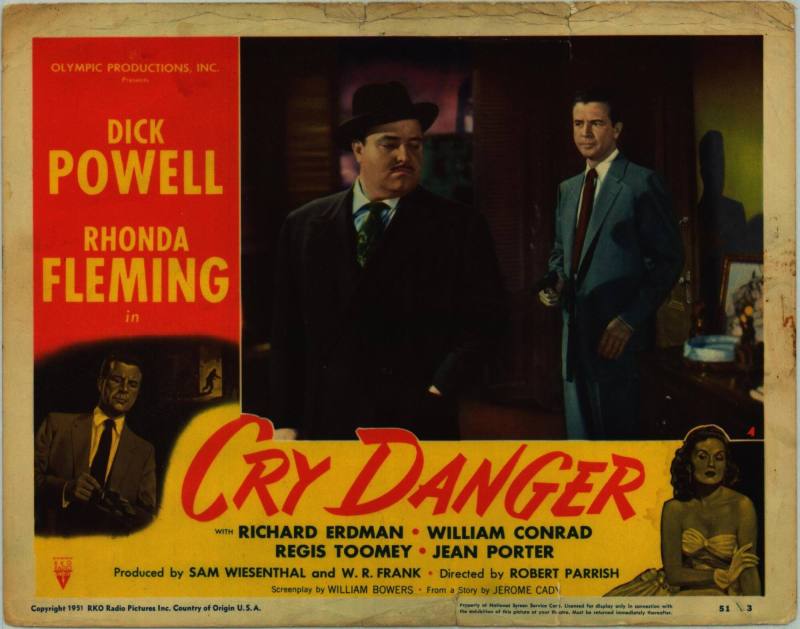 Lobby Cards, Cry Danger with Dick Powell