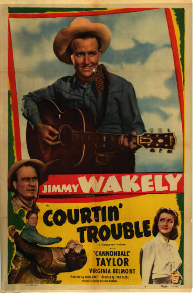 Movie Sheet, Courtin Trouble with Jimmy Wakely