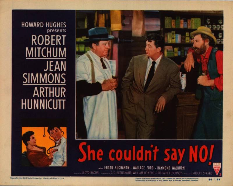 Lobby Card, "She Couldn't Say No" starring Arthur Hunnicutt