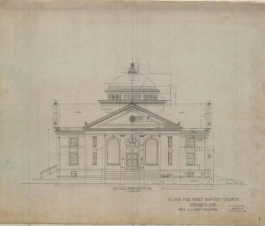 Drawing, Thompson Architectural - First Baptist Church, Conway, Arkansas