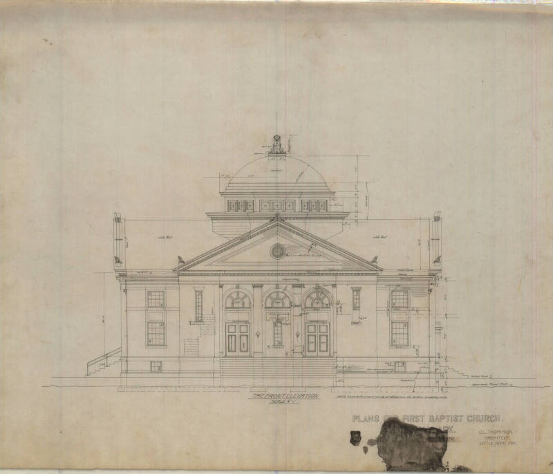 Drawing, Thompson Architectural - First Baptist Church, Conway, Arkansas