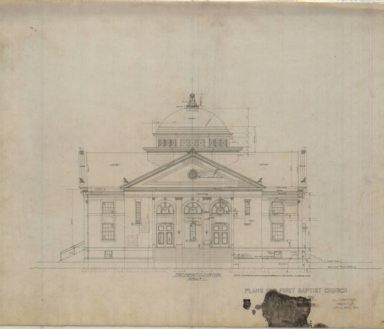 Drawing, Thompson Architectural - First Baptist Church, Conway, Arkansas