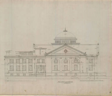 Drawing, Thompson Architectural - First Baptist Church, Conway, Arkansas