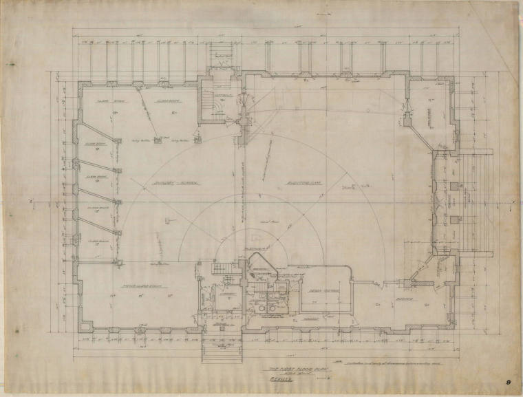 Drawing, Thompson Architectural - First Baptist Church, Conway, Arkansas