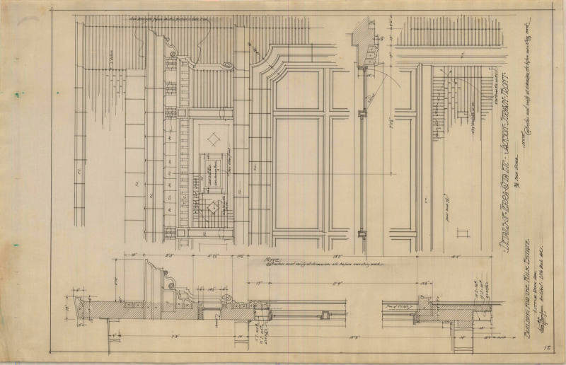 Drawing, Thompson Architectural - Fulk Estate (Arkansas Democrat Building), Little Rock, Arkans ...