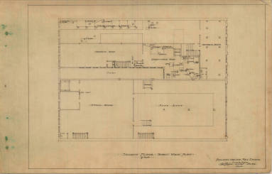 Drawing, Thompson Architectural - Fulk Estate (Arkansas Democrat Building), Little Rock, Arkans ...