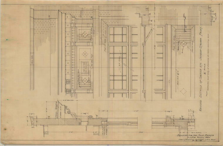 Drawing, Thompson Architectural - Fulk Estate (Arkansas Democrat Building), Little Rock, Arkans ...