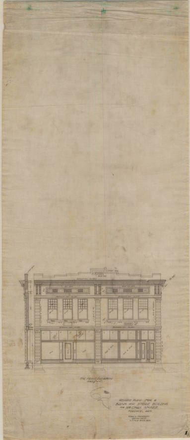 Drawing, Thompson Architectural - Charles McKee Bank & Store, Fordyce