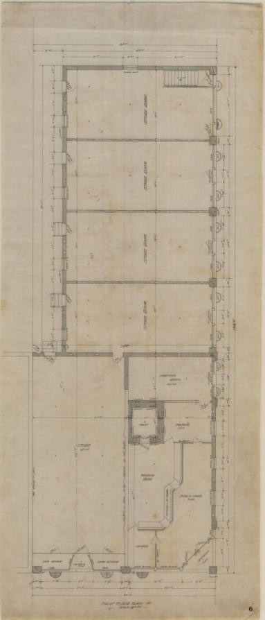 Drawing, Thompson Architectural - Charles McKee Bank & Store, Fordyce