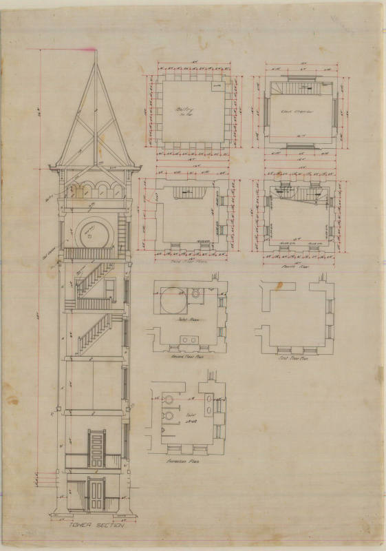 Drawing, Thompson Architectural - Saline County Courthouse, Benton