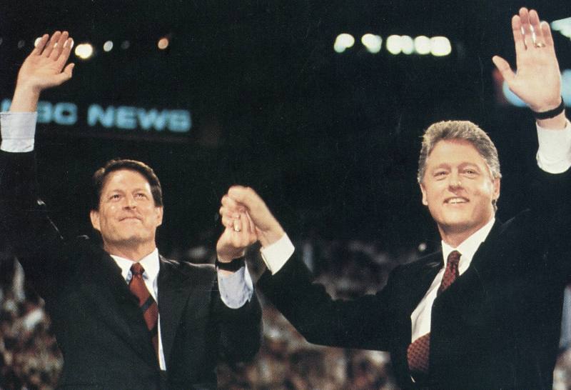 Postcard - Bill Clinton and Al Gore