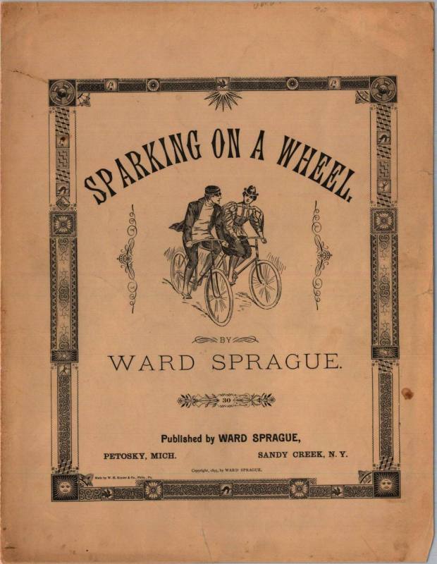 Sheet Music, "Sparking on a Wheel" by Ward Sprague