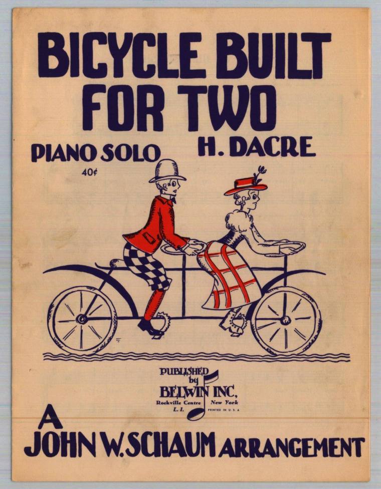 Sheet Music, "A Bicycle Built for Two"