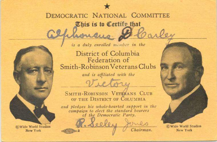 Card, Membership - Smith/Robinson Veterans Club