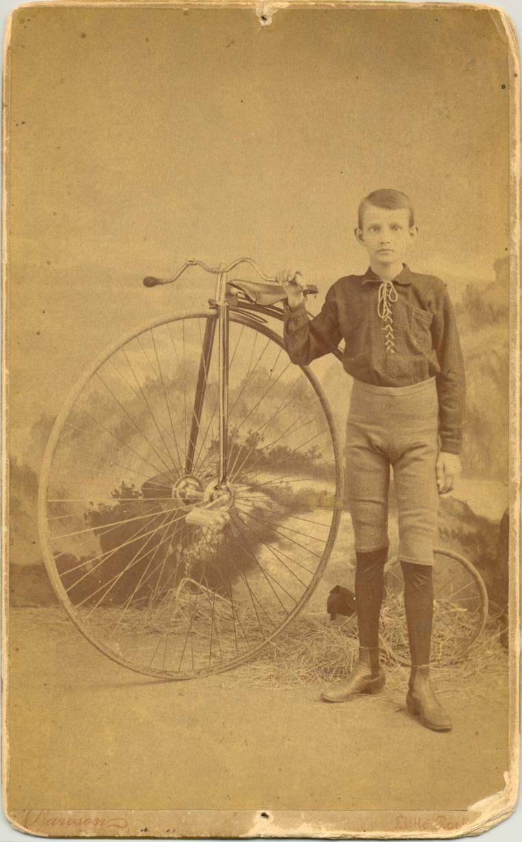 Photograph - Boy with Bicycle