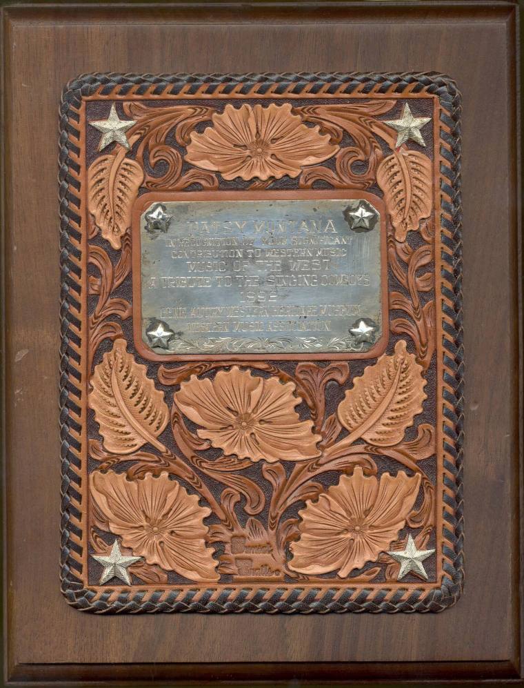 Plaque, Gene Autry Western Heritage Museum - Patsy Montana