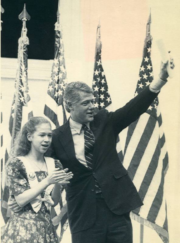 Photograph, Bill Clinton and Chelsea Clinton