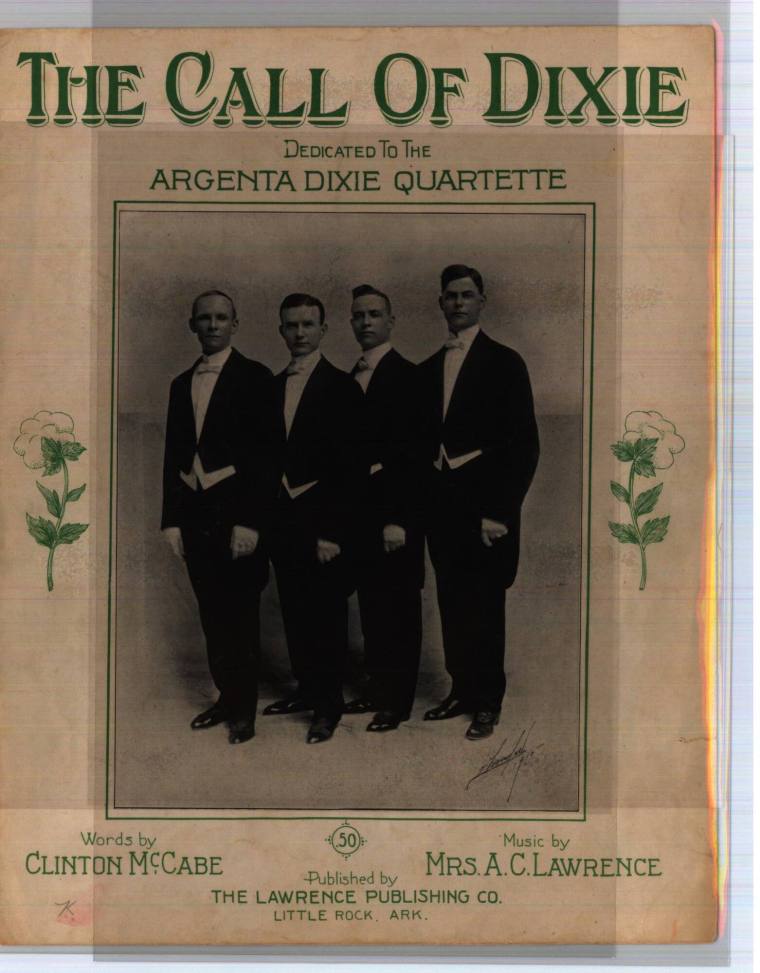 Music, Sheet - Argenta Dixie Quartette