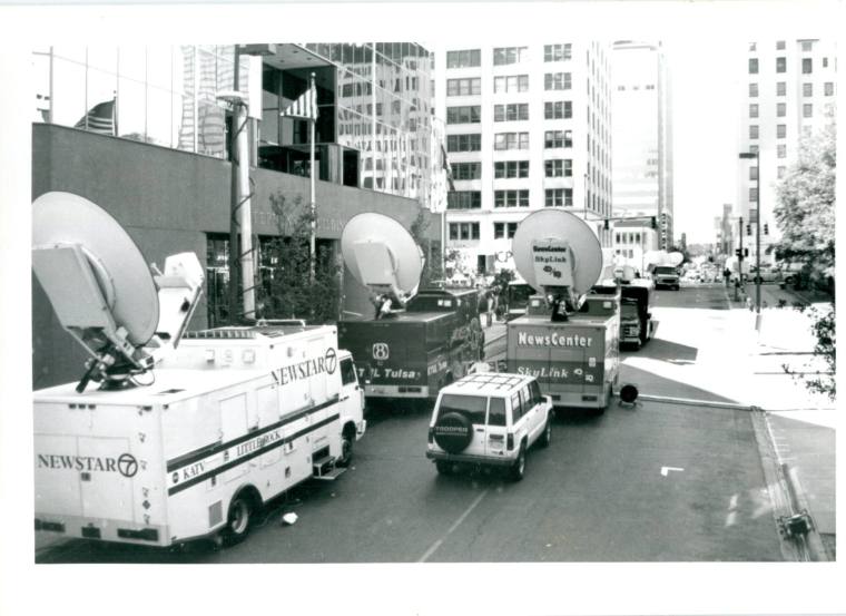 Photograph, Political - Little Rock News Vans