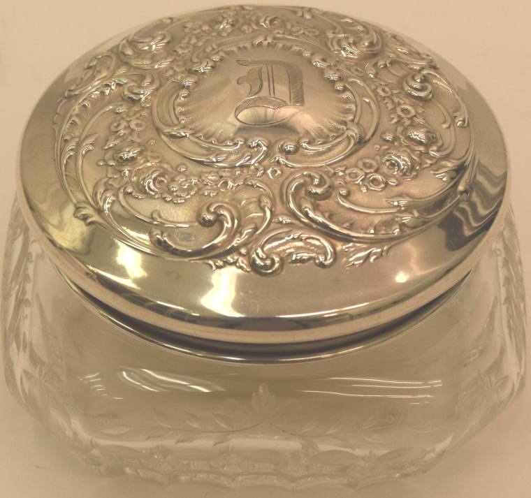 Jar, Glass with Lid - Jeff Davis Family