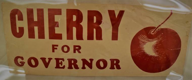 Sticker, Bumper- Cherry for Governor