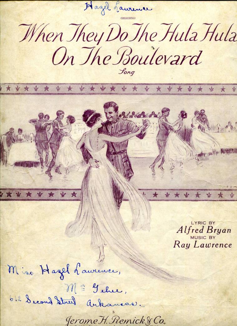 Sheet Music, "When They Do The Hula Hoop On The Boulevard"