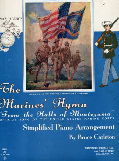 Sheet Music, "The Marines Hymn"