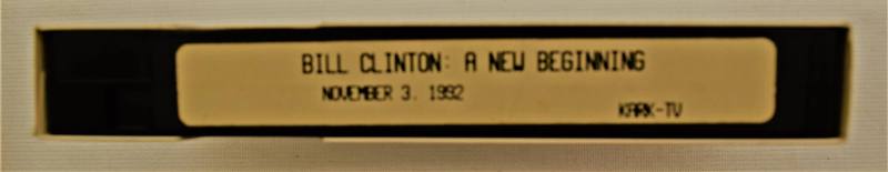 VHS- Bill Clinton, A New Beginning