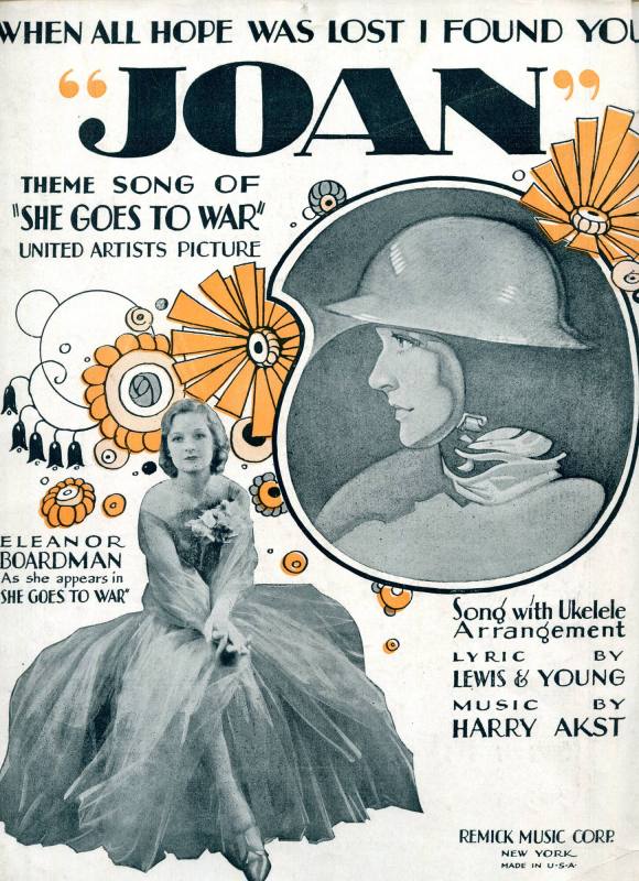 Sheet Music, "When All Hope Was Lost I Found You, Joan"