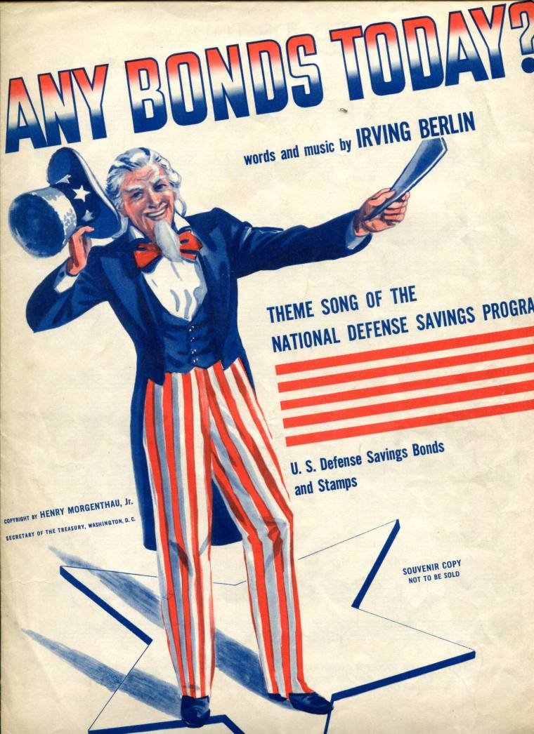 Sheet Music, "Any Bonds Today"