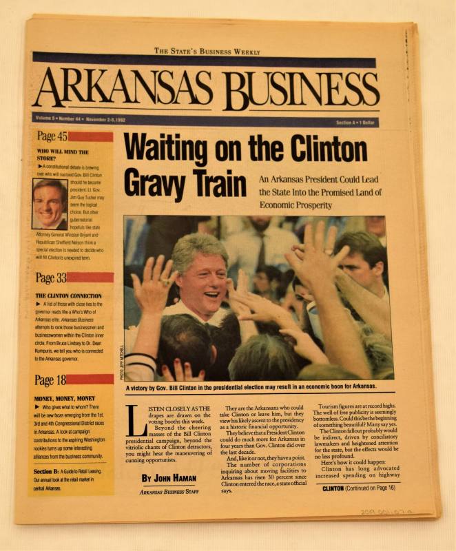 Newspaper, "Arkansas Business" - Bill Clinton