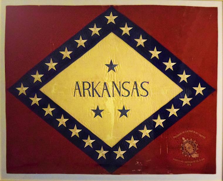 USS Arkansas flag after conservation.