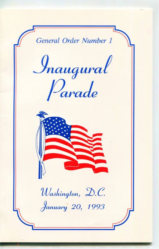 Booklet, Inaugural Parade (01/20/1993)