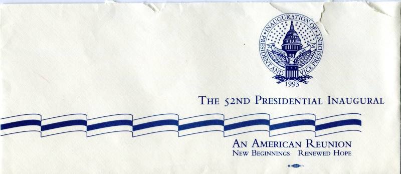 Envelope, Inaugural - Bill Clinton