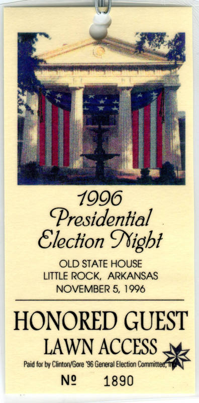 Pass, Entry - Presidential Election Night 1996