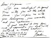 Inside- Card from Barbra Streisand to Virginia Clinton Kelly