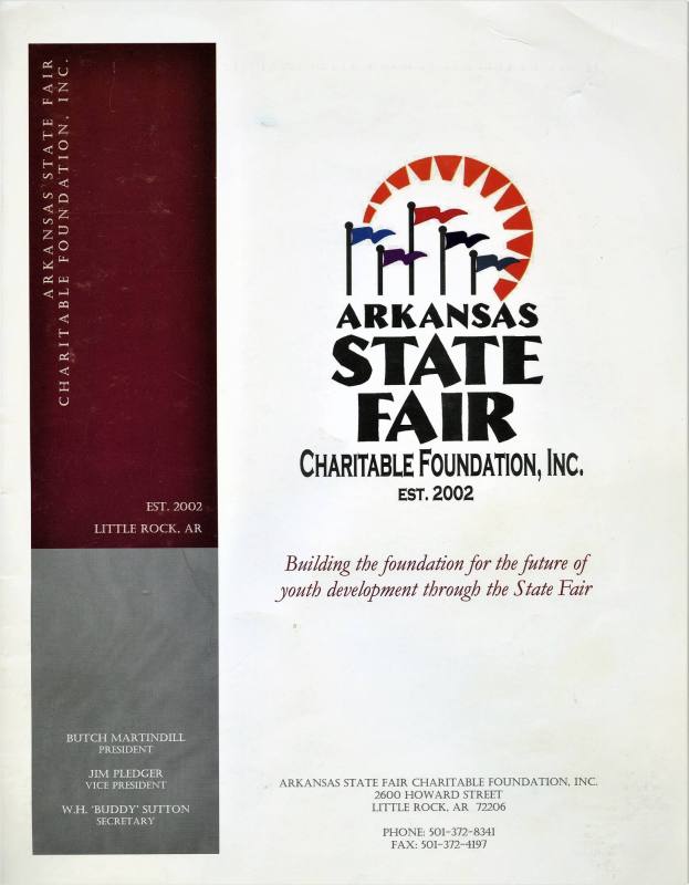 Folder, Arkansas State Fair Charitable Foundations