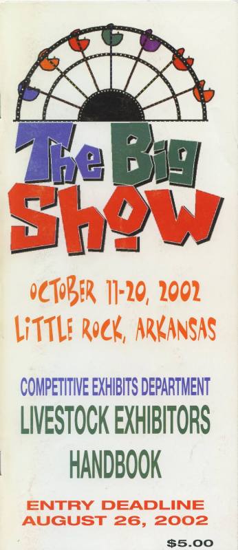 Handbook, Livestock Exhibitors - Arkansas State Fair