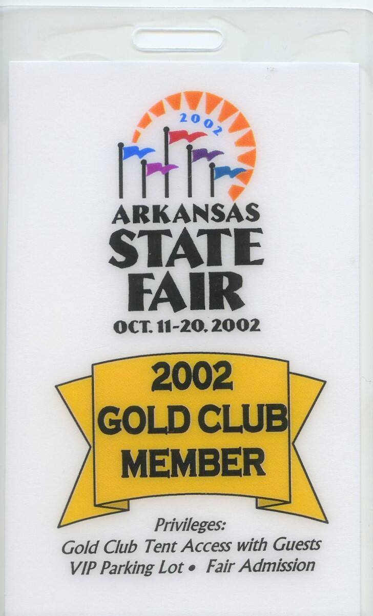 Badge, Identification - Gold Club Member Arkansas State Fair