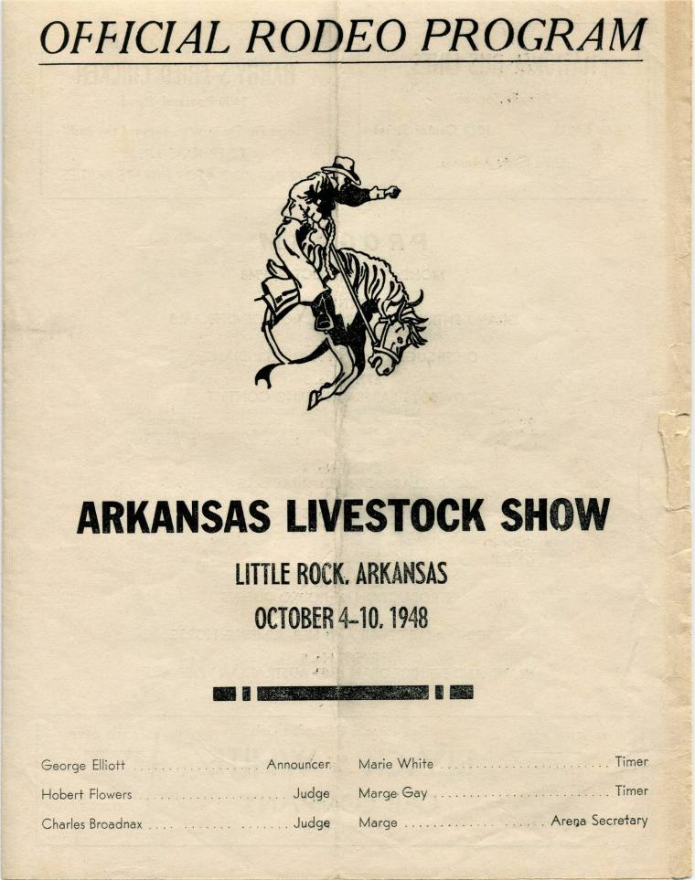 Program, Official - Arkansas State Fair Rodeo