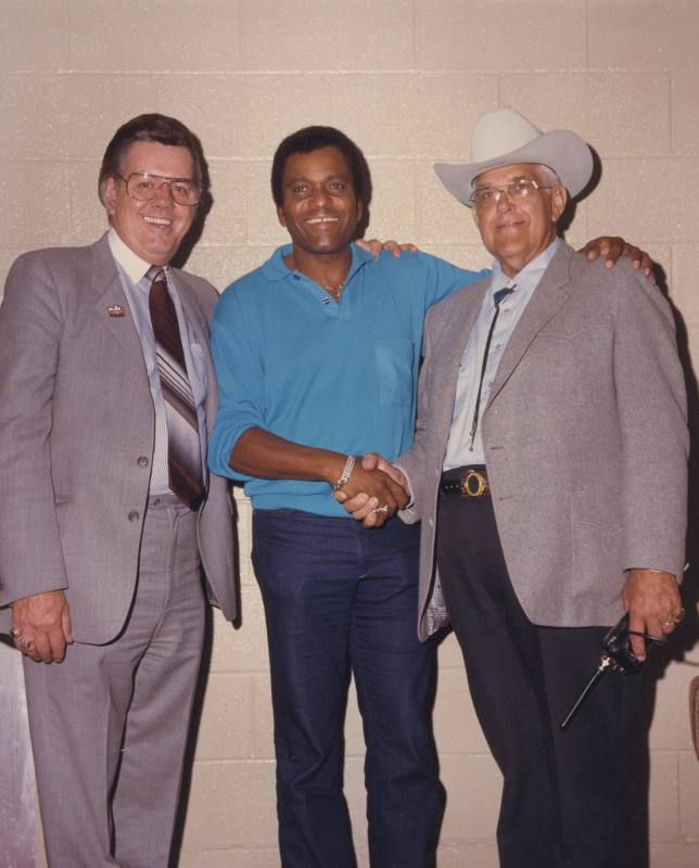 Photograph, Johnnie Holmes & Charley Pride - Arkansas State Fair Rodeo