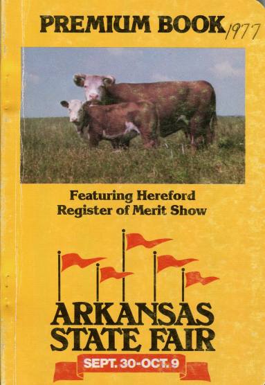 Book, Premium - Arkansas State Fair