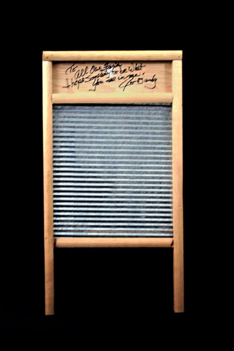 Washboard, Autographed - Jim "Dandy" Mangrum