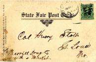 Postcard, Second Annual State Fair