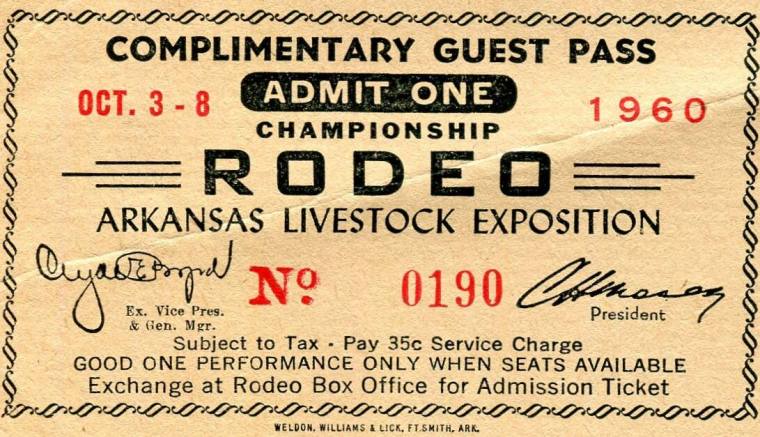 Pass, Admittance - Championship Rodeo