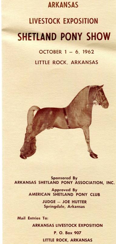 Brochure, Shetland Pony Show - Arkansas Livestock Exposition