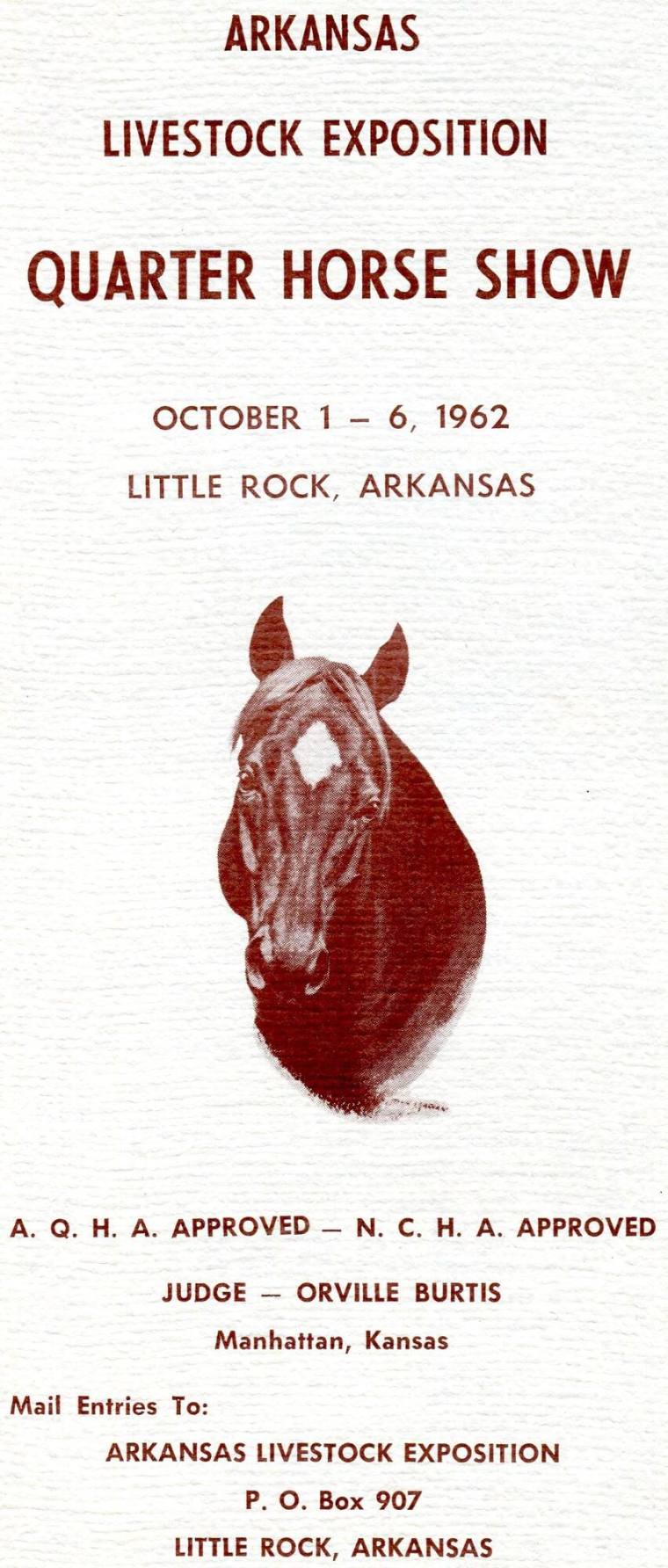 Program, Quarter Horse Show - Arkansas Livestock Exposition