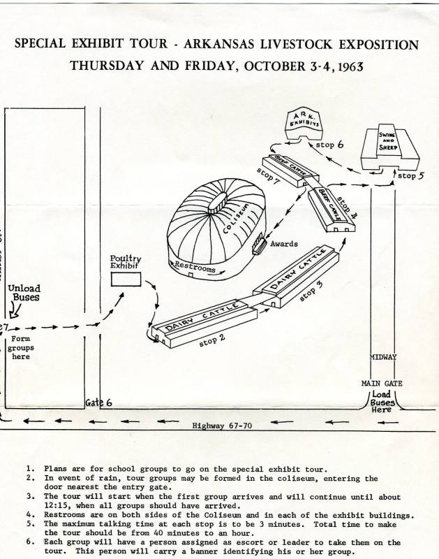 Map, Special Exhibit Tour Livestock Exposition