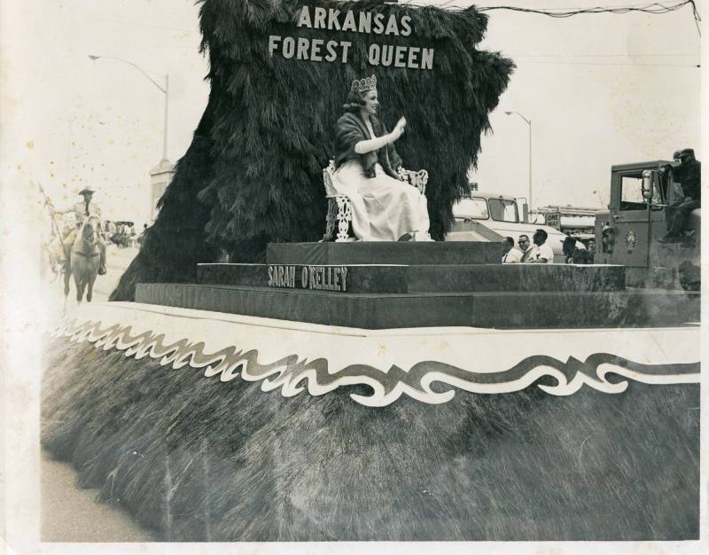 Photograph, Arkansas Forest Queen Sarah O'Kelley - Livestock Exposition Parade